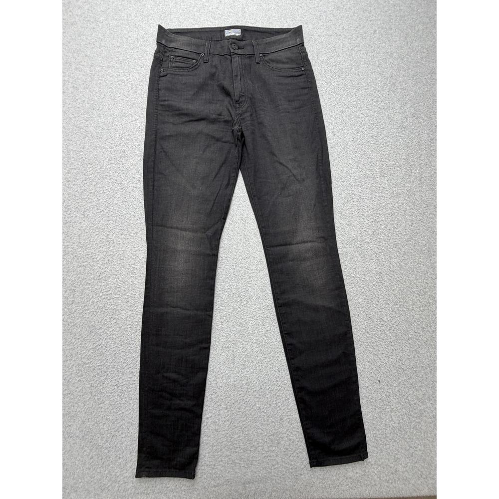 Mother High-Waisted Looker Jeans Womens 27 Black Skinny Dipping‎